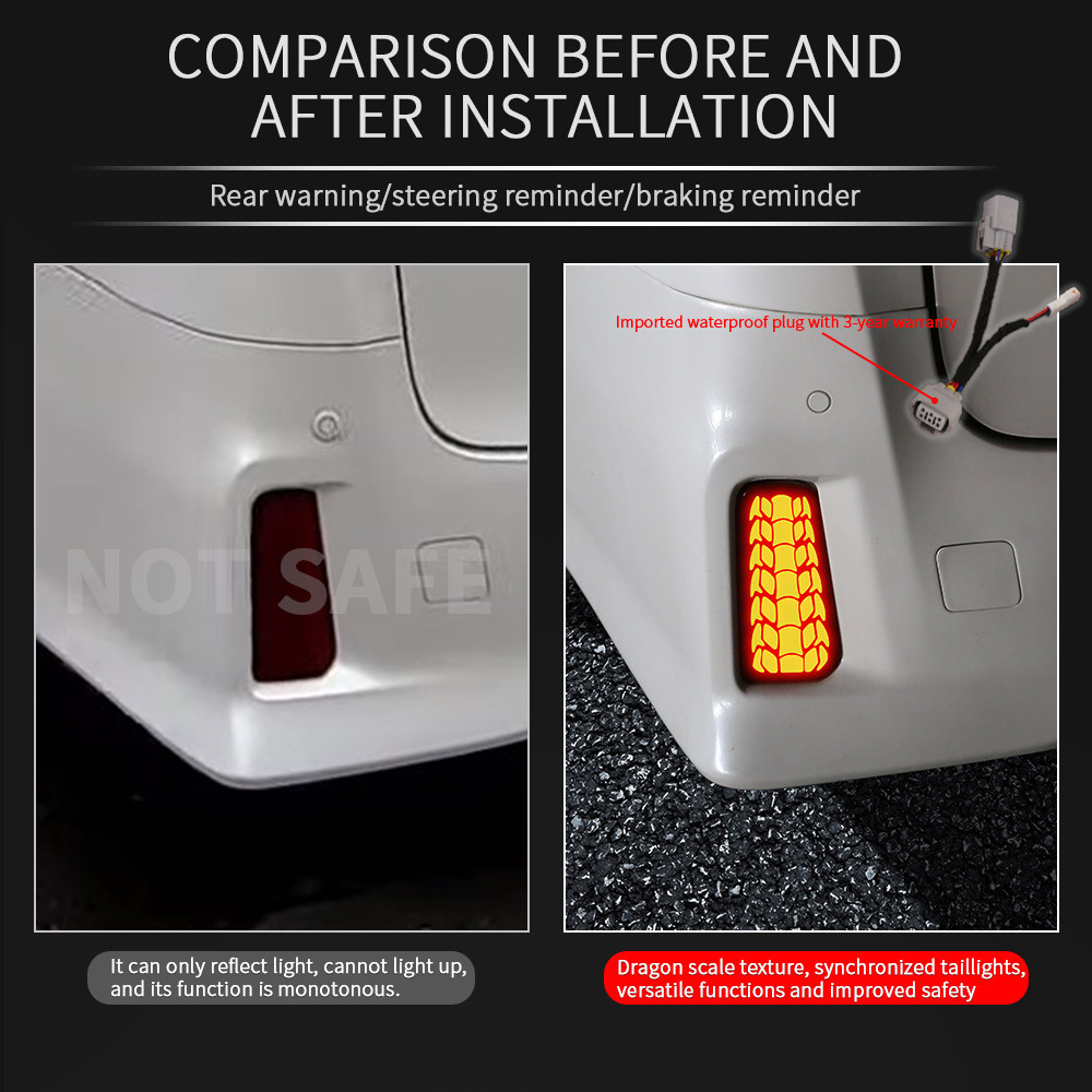 适用15-22款埃尔法30系后杠灯威尔法刹车高亮转向流水灯装饰用品