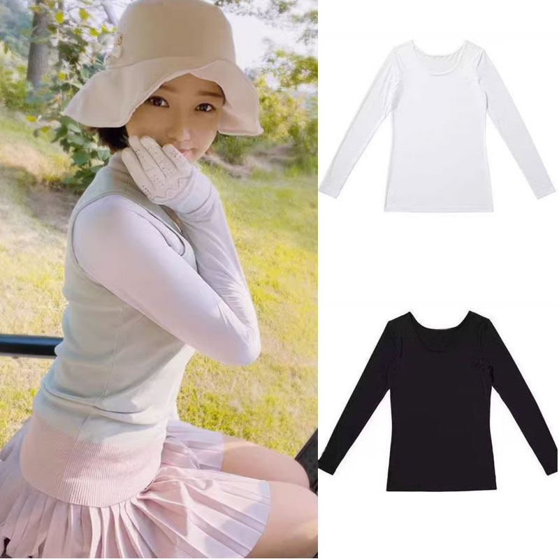高尔夫女装夏季长袖冰丝防晒衫防晒打底衫GOLF衣服女高弹透气薄款