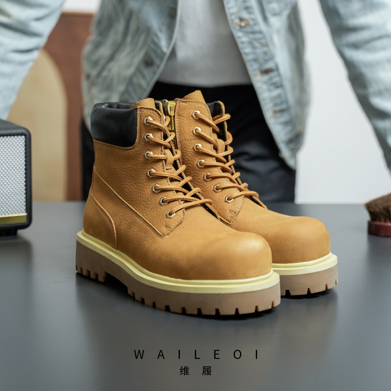 大黄靴马丁靴2024秋冬