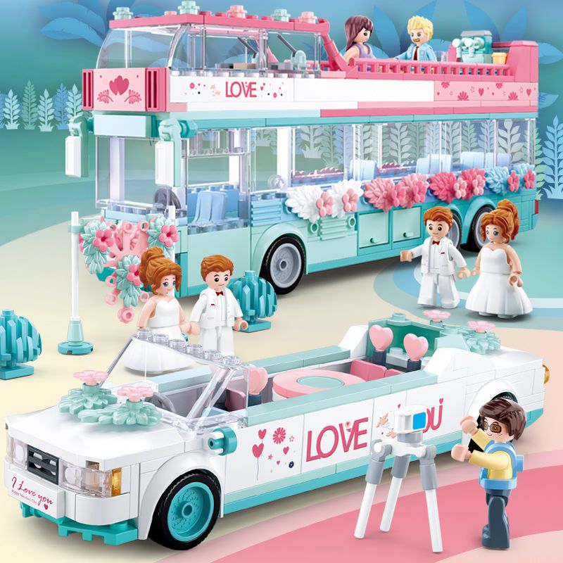 儿童拼装玩具积木礼物系列公主城堡益智女孩子婚礼婚车适用于乐高