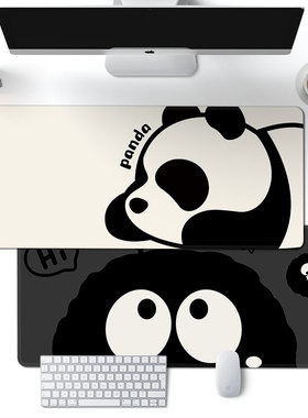 SUYA苏雅可爱黑煤球鼠标垫子女办公室电脑桌面垫笔记本键盘垫垫