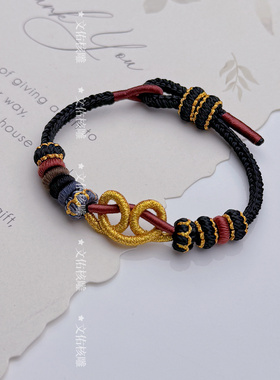 DIY手工编织黑神话悟空同款手绳可穿转运珠男女情侣国风DIY饰品