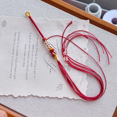 情侣闺蜜过年七夕女生礼物桃花藕粉色环环相扣手绳可穿饰品黄金