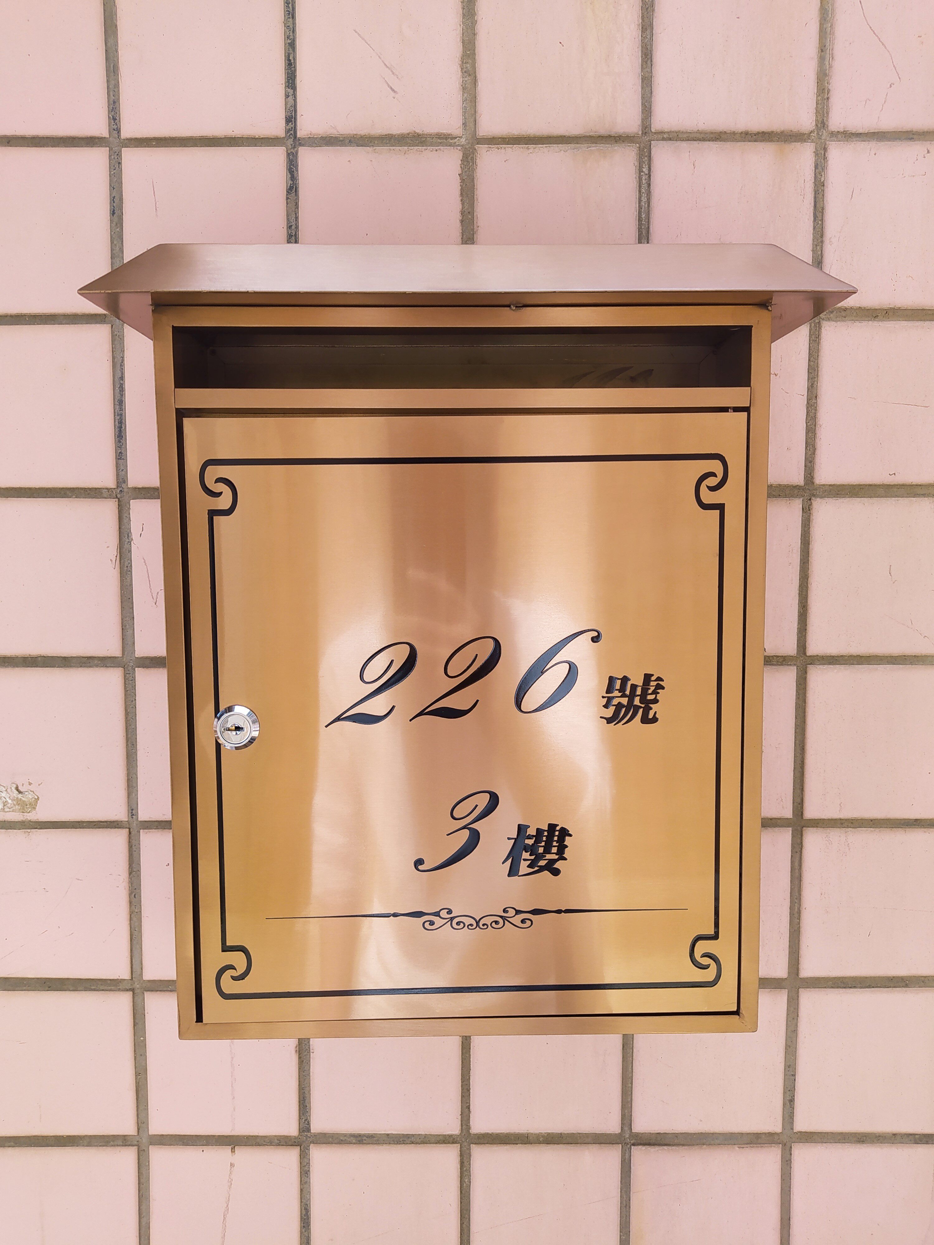 厂家定制欧式室外信报箱邮筒不锈钢防雨信箱小区别墅挂墙信奶箱