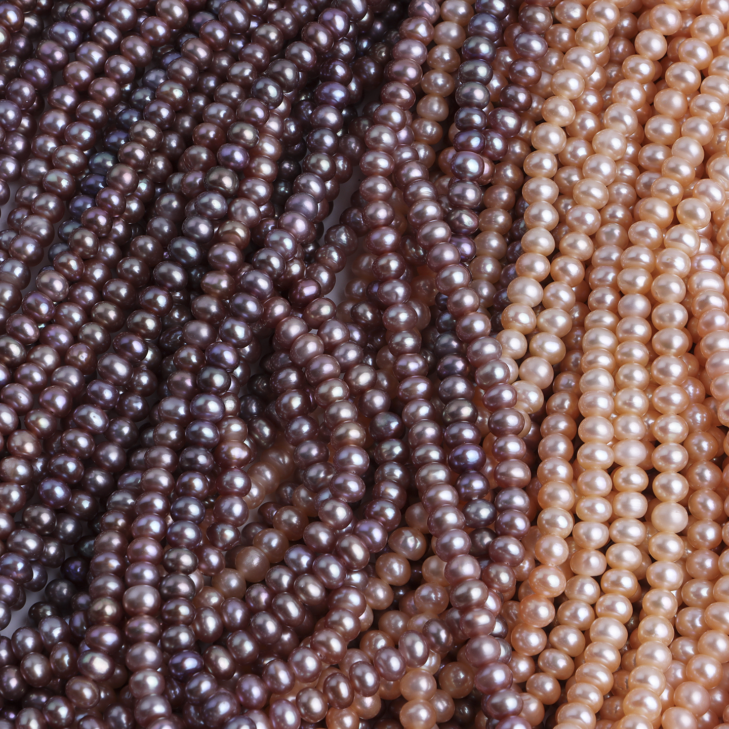 强光好品质5-6mm彩色四面圆盘算珠天然淡水珍珠无核车轮珠diy材料