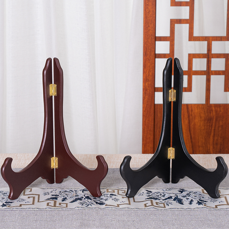 盘子实木摆件工艺品石头托架