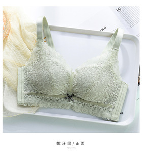 依雪纷8188婴儿棉内衣聚拢AB上薄下厚1.2收副乳调整型蕾丝文胸罩