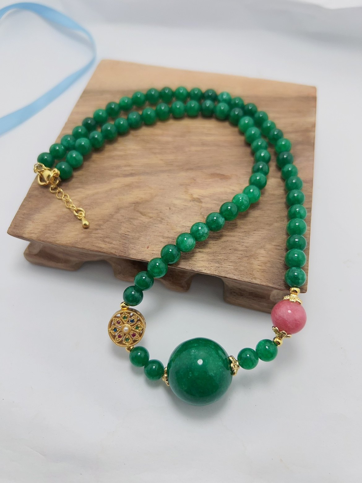 缅甸干青祖母绿菠菜绿毛衣链女项链佛珠手持绿色玉石珠子礼物,饰品/流行首饰/时尚饰品新,项链,淘宝优惠券,粉丝福利购,淘宝优惠卷