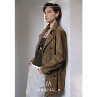 MANNALA 非洲混種小羊皮絨面皮皮革外套Q6283 大吉嶺 麂皮系列