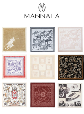 MANNALA丨“叠搭伴侣 ”老钱极简真丝雪纺羊毛百搭丝巾方巾Q0069