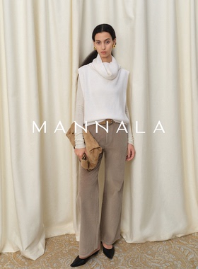 MANNALA丨“秋冬拍档”进口加厚⽔洗灯芯绒冬季高腰直筒⻓裤Q9182