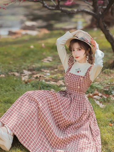 Ретро трикотажный комплект, свитер, платье, осенняя юбка, французский ретро стиль, городской стиль