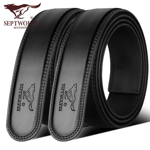 七匹狼真皮单独带身不带头自动扣