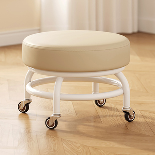 万向轮小凳子带滑轮矮凳可移动板凳成人旋转软凳换鞋凳儿童学步凳