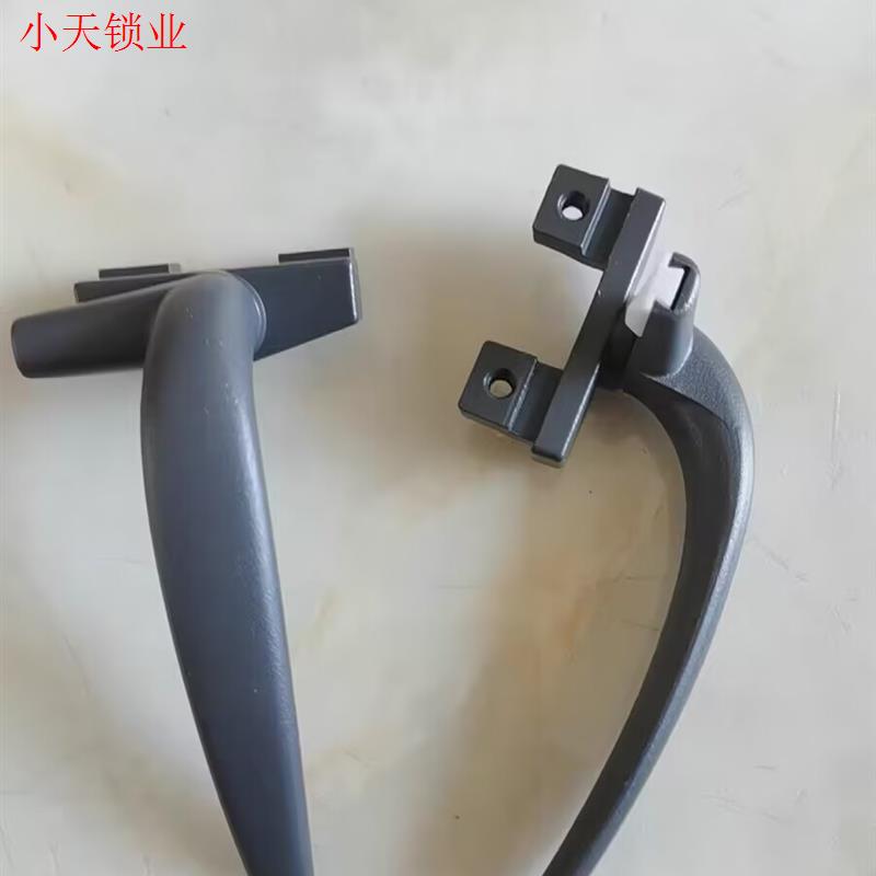 38型门窗锁扣外推窗拉手配件老式单点七字执手铝合金窗户把手平.