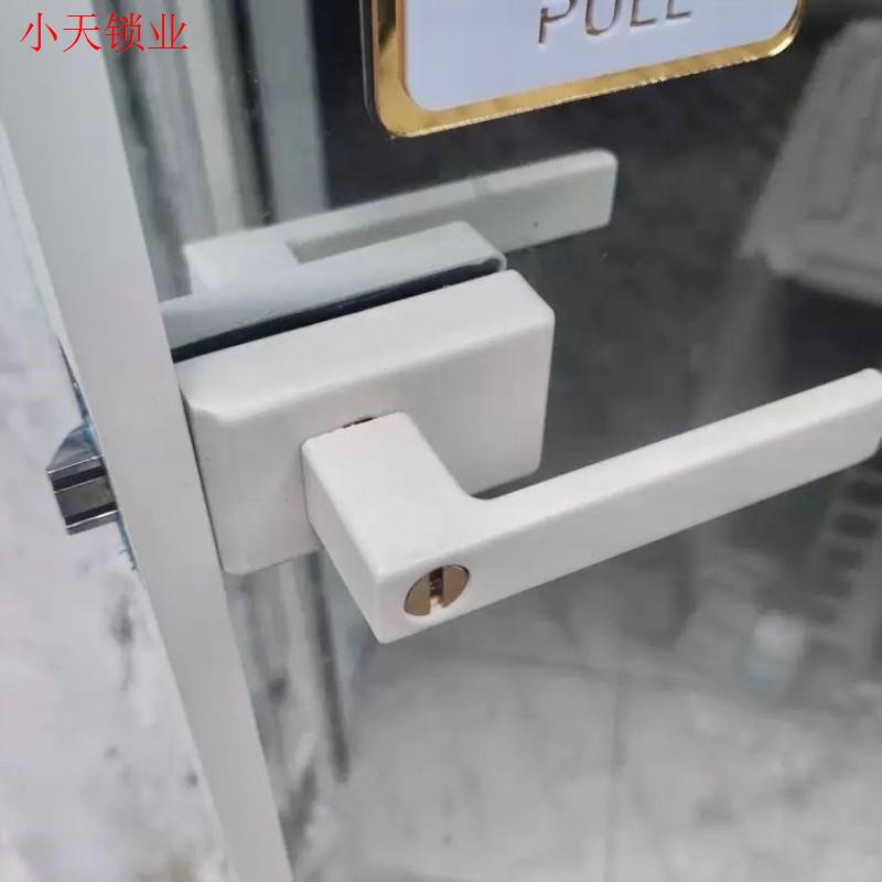 玻璃门锁1618卫生间边框极窄平开执手厨房钛铝合金锁通用极简.