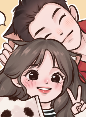 Q版手绘头像画卡通真人照片动漫人像漫画头像定制情侣画像约稿