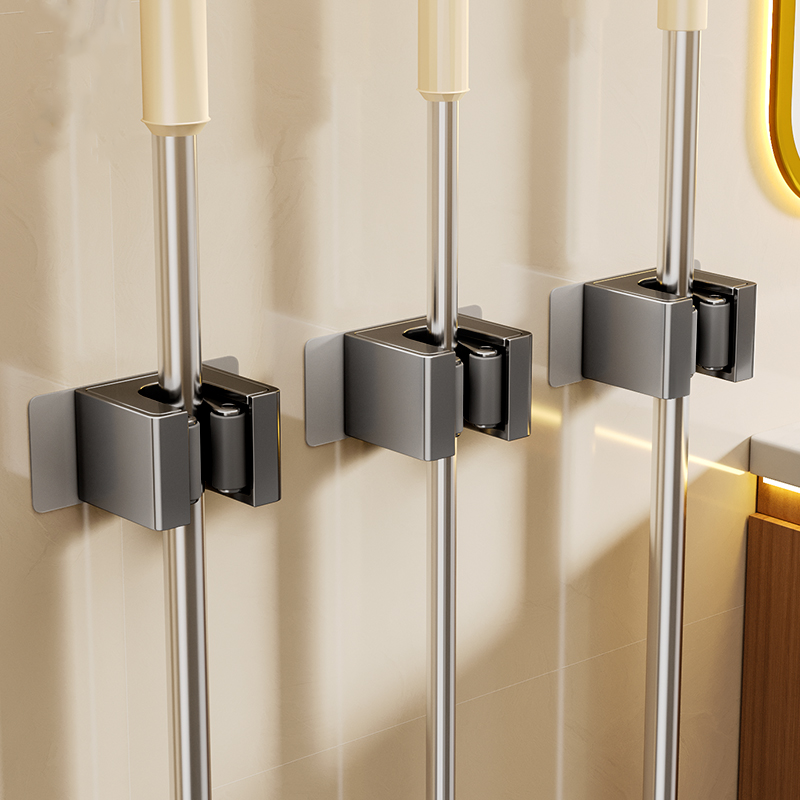 拖把架免打孔拖把夹卫生间挂架