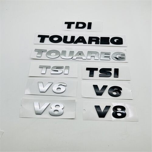 适用大众途锐TOUAREG车标改装V6后尾标V8标志排量英文字母标贴TDI