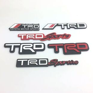 改装3D个性金属后尾贴标 陆巡新皇冠汉兰达RAV4TRD-SPORT车标志