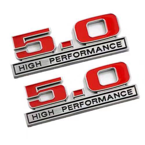 汽车排量标改装5.0叶子板侧标 适用于轿车越野车5.0个性车标贴
