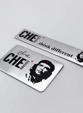 车贴金属划痕遮挡汽车装饰切格瓦拉3d立体个性创意车身车标铝标