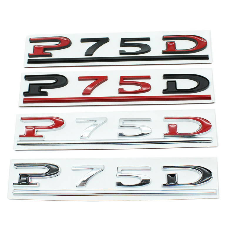 排量标车标特斯拉金属车身贴