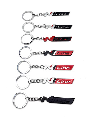 Nline金属车标钥匙扣适用于现代索纳塔伊兰特飞思途胜 男女通用