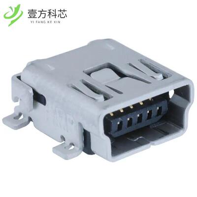 原厂原装1734035-2 CONN RCPT USB2.0 MINI B SMD