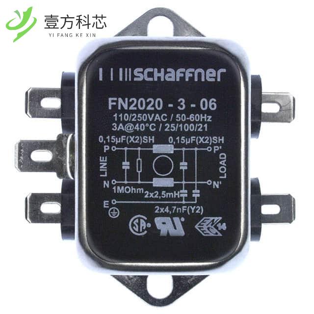 原厂原装FN2020-3-06 LINE FILTER 250VAC 3A CHAS