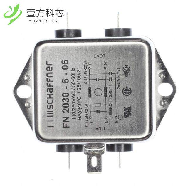 原厂原装FN2030-6-06 LINE FILTER 250VAC 6A CHAS