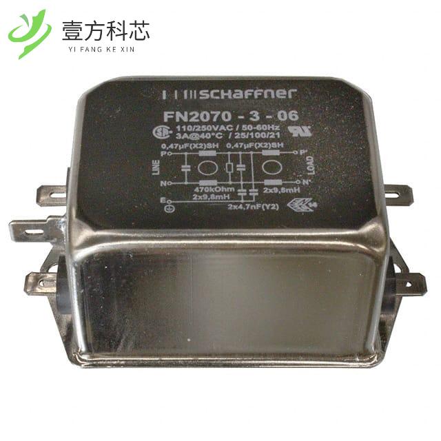 原厂原装FN2070-3-06 LINE FILTER 110/250VAC 3A