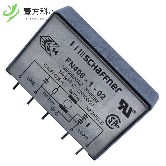 原厂原装FN406-1-02 LINE FILTER 250VAC 1A TH全新正品