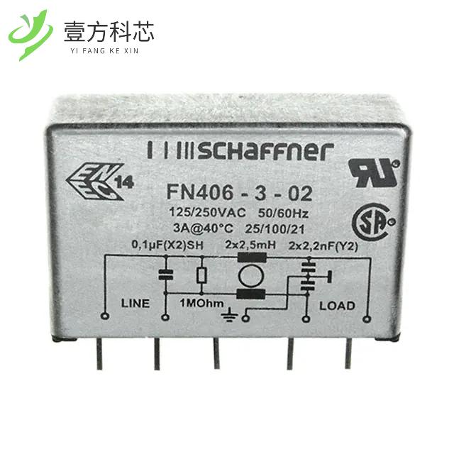 原厂原装FN406-3-02 LINE FILTER 250VAC 3A TH全新正品
