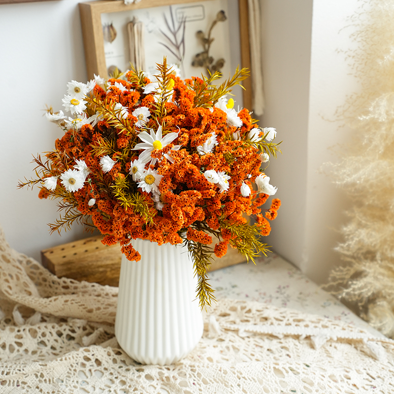 永生水晶花罗丹斯小雏菊干花花束家居装饰摆件ins网红干花永生花