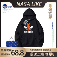 NASA联名啊狄暴力熊潮牌时尚儿童卫衣2023新秋冬款加绒加厚亲子装