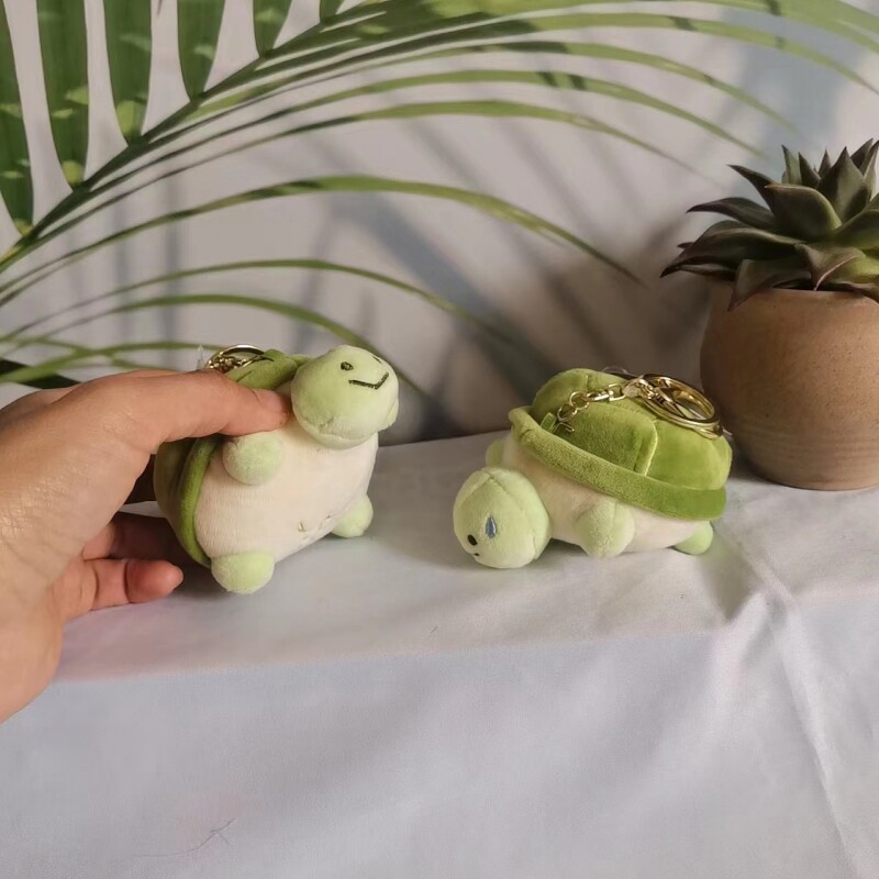 旺拔蛋毛绒挂件钥匙扣新款创意搞怪乌龟小王八公仔饰品包包装饰