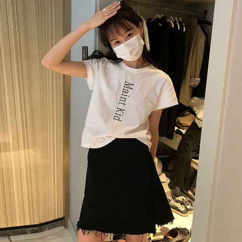 EALA小细节设计印花休闲短袖