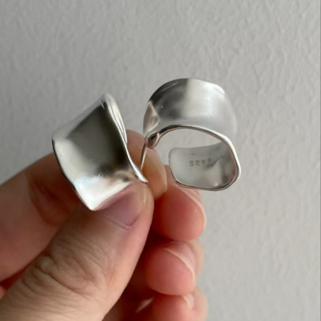 松本惠奈同款925纯银耳环C形耳钉