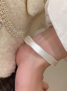 YIN银次元999纯银拉丝手镯