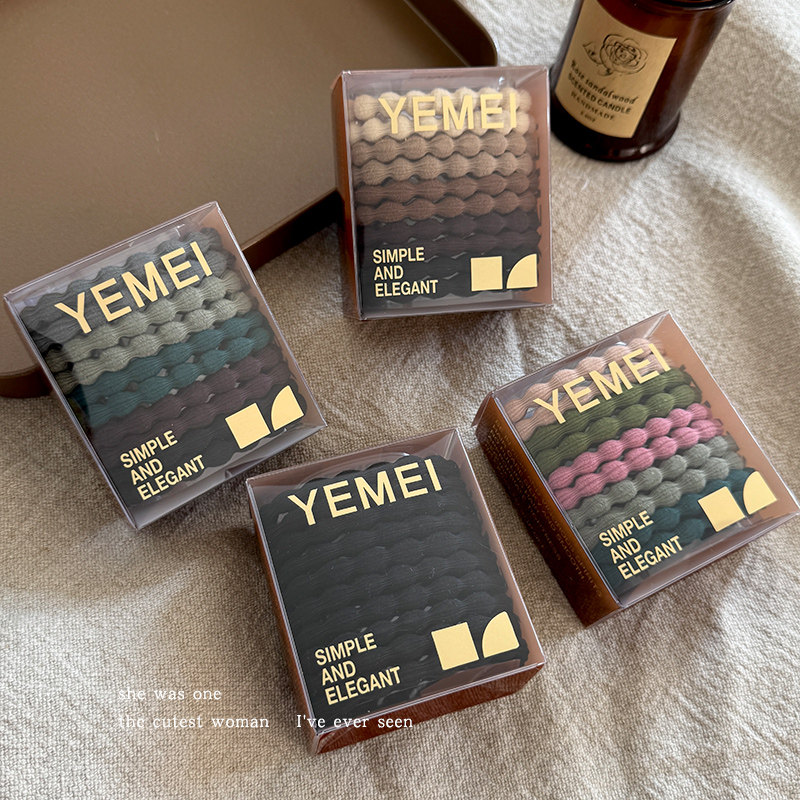 盒装高弹力耐用扎发皮筋不伤发