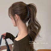 复古豹纹香蕉夹发夹女后脑勺高马尾气质扭扭夹鲨鱼夹秋冬头饰发卡