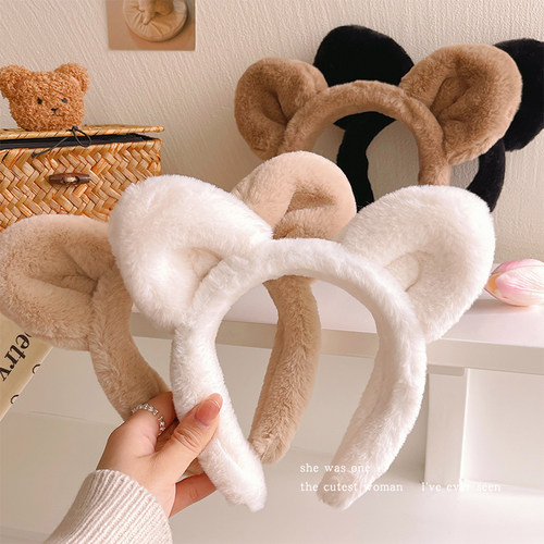 可爱小熊耳朵洗脸发箍女款头箍