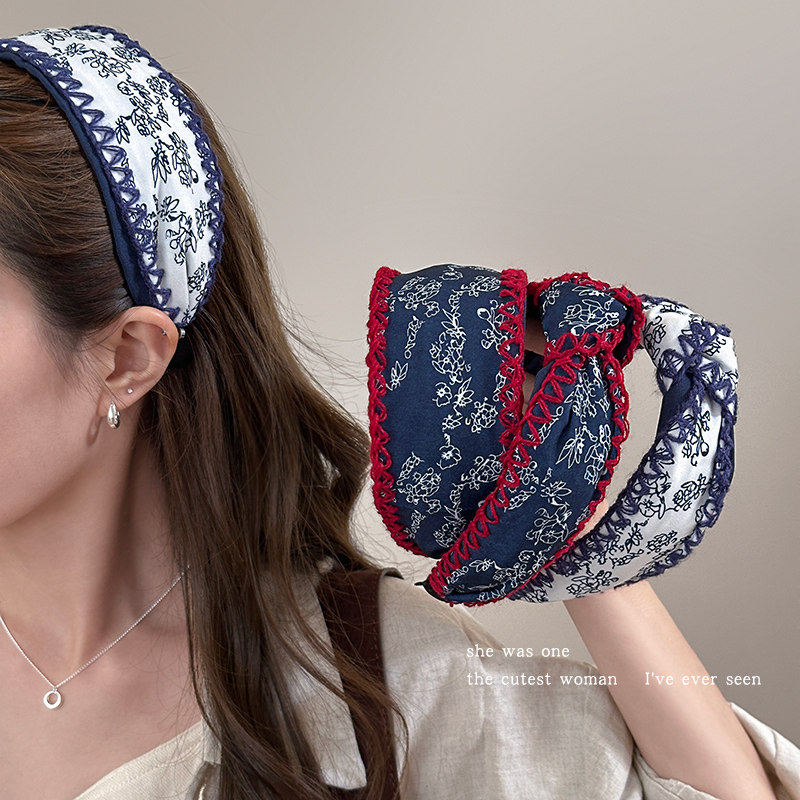 波西米亚碎花宽边发箍女日常外戴设计感扭结头箍发捆民族风发饰品,饰品/流行首饰/时尚饰品新,发饰,淘宝优惠券,粉丝福利购,淘宝优惠卷