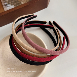 简约纯色细边发箍女款 头箍高颅顶发卡外出百搭发饰 高级感洋气时尚