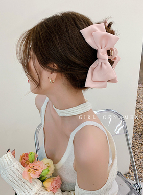 超大蝴蝶结抓夹可爱后脑勺发夹女大号鲨鱼发卡高级感夹子头饰发饰