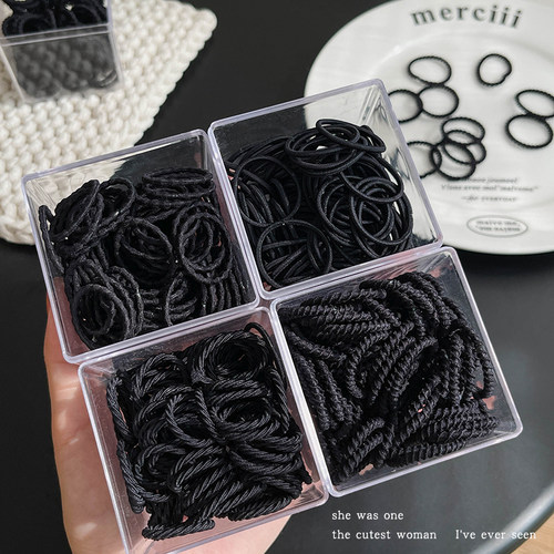 简约气质黑色高马尾扎头发绳