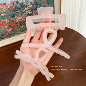 小清新磨砂发夹女秋冬后脑勺大号鲨鱼发卡可爱发抓夹头发夹子头饰