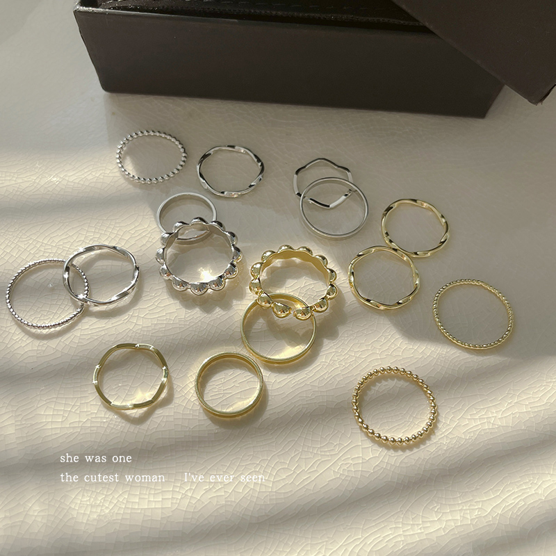 高级感戒指女小众设计感轻奢套装