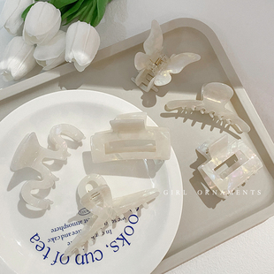 人鱼姬醋酸发夹女秋冬后脑勺抓夹高级感韩国优雅气质大号鲨鱼发卡